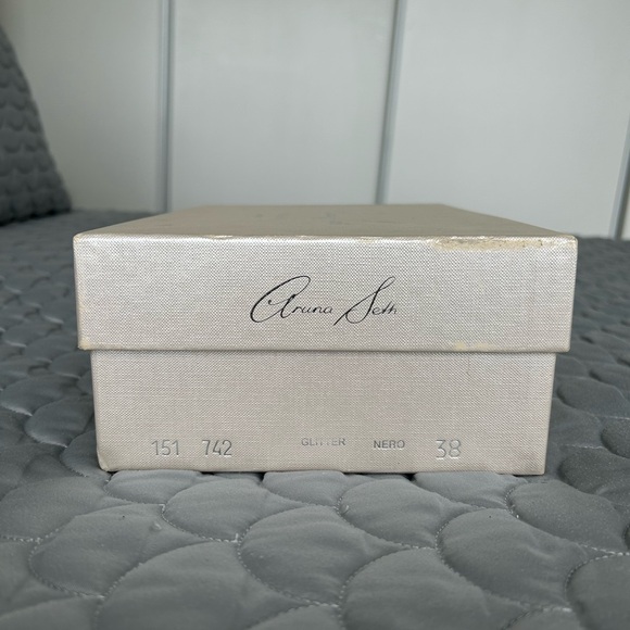 Aruna Seth - Graphite Butterfly Pumps - Size 38 - All Leather - Made in Italy - Picture 16 of 16